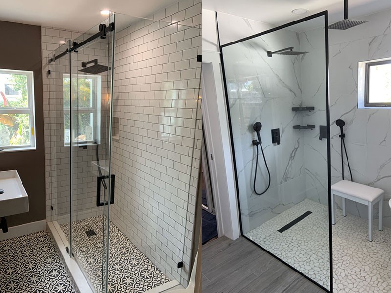 Frameless shower door repair Key Largo FL